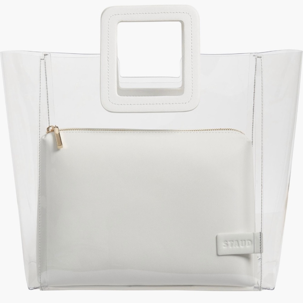 STAUD SHIRLEY White Transparent Bag